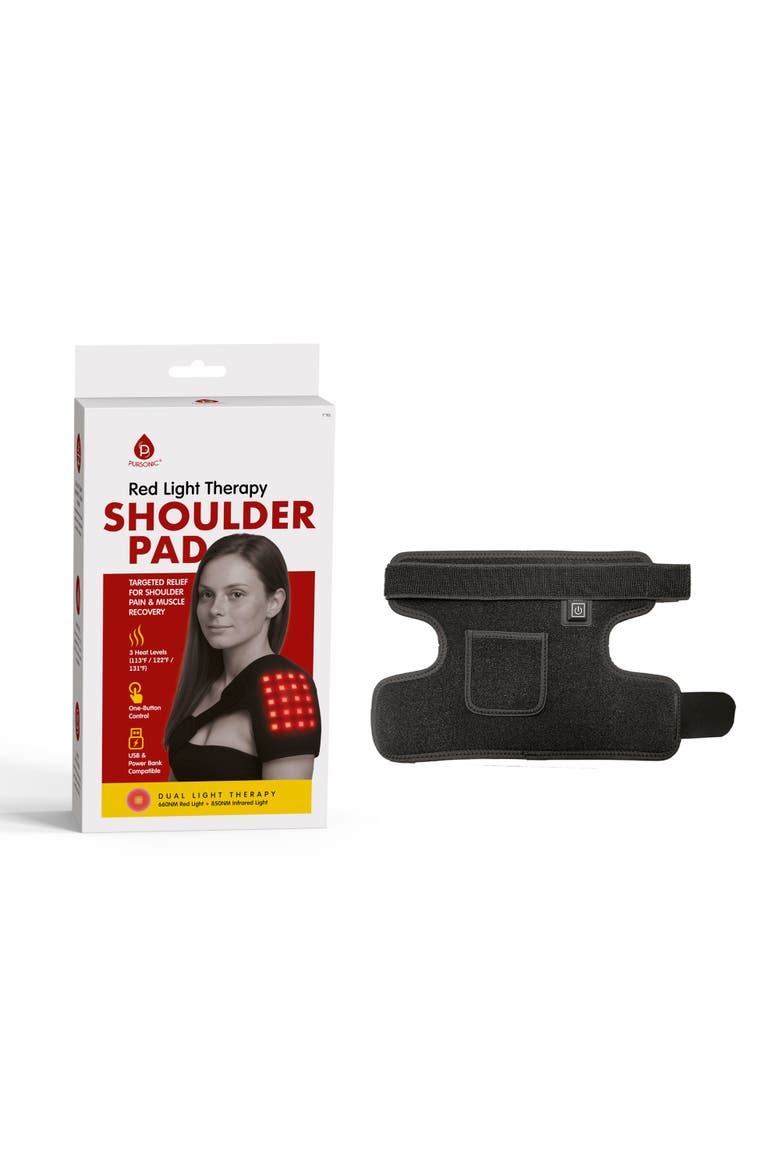 Red Light Therapy Shoulder Pad, Main, color, Black
