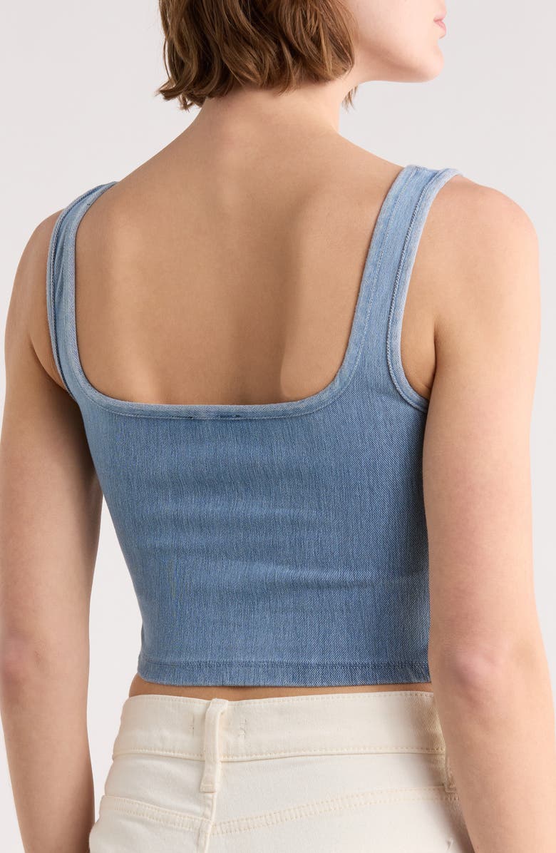 Blu Pepper Denim Corset Tank, Alternate, color, Denim