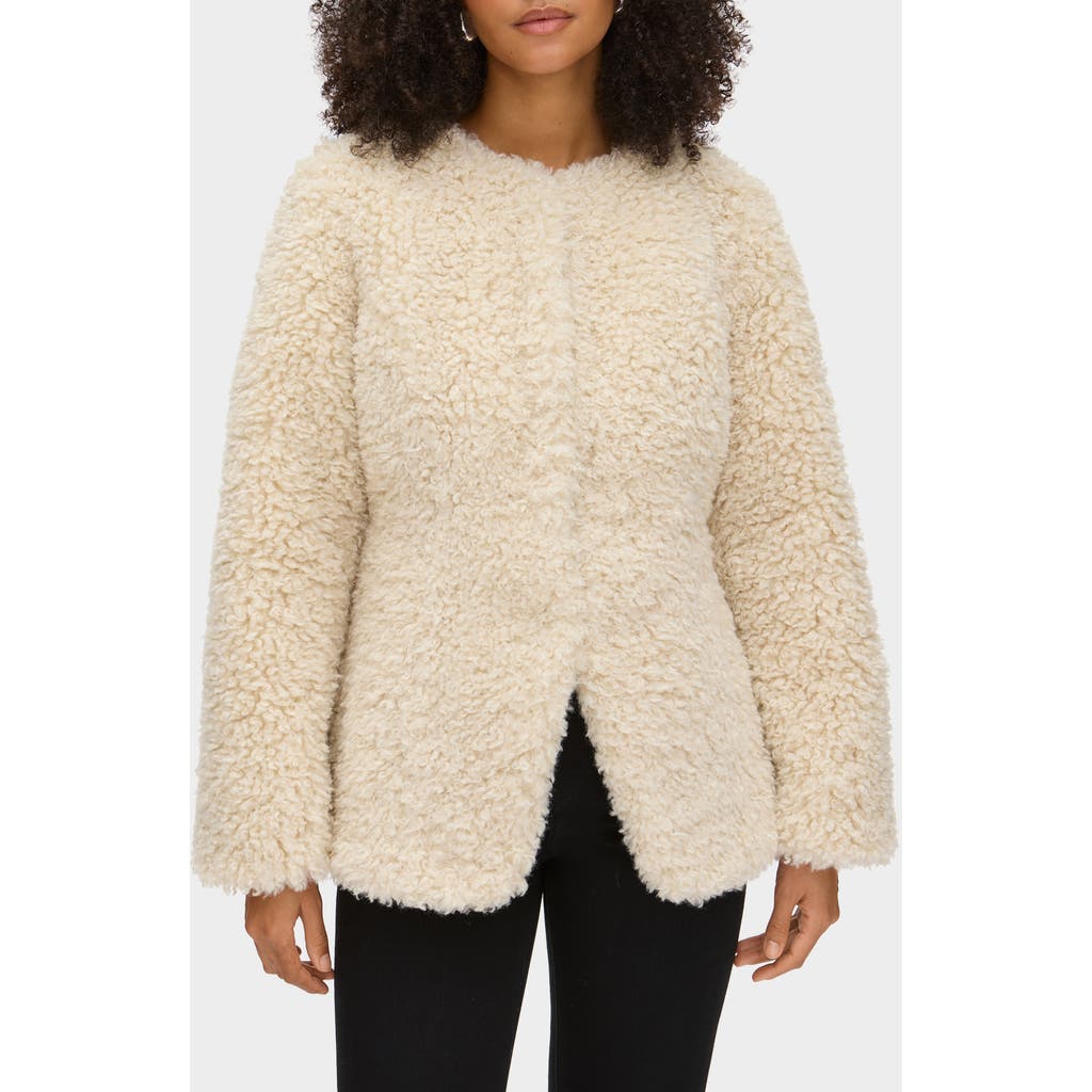 Aligne Daphne Faux Shearling Jacket In Neutral
