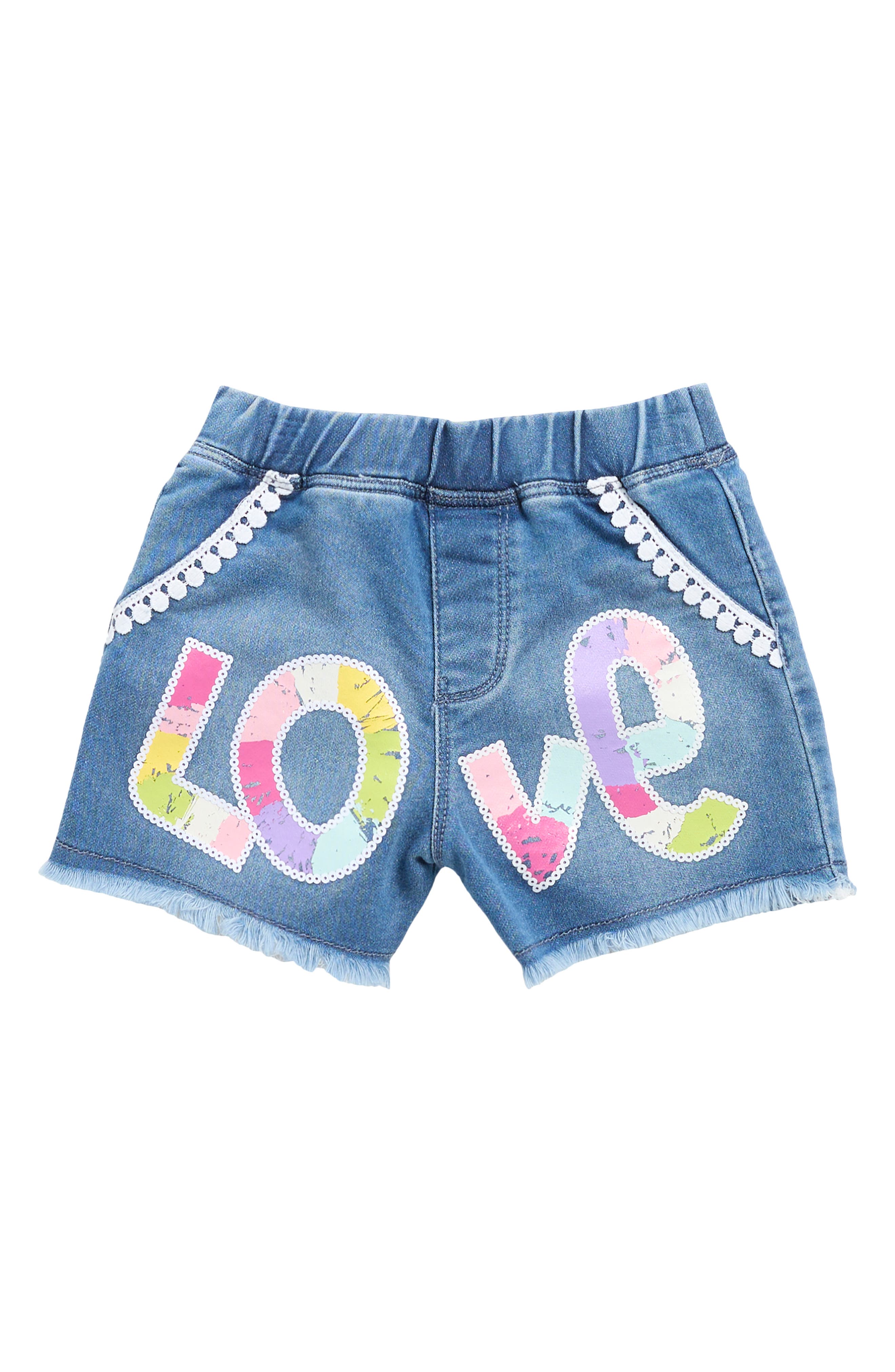 Flapdoodles Kids' Sequin Love Shorts
