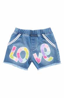 Flapdoodles Kids' Sequin Love Shorts