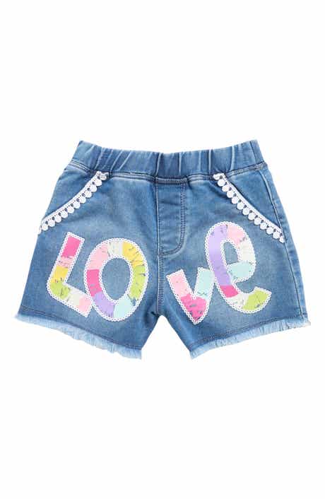 Flapdoodles Kids' Sequin Love Shorts