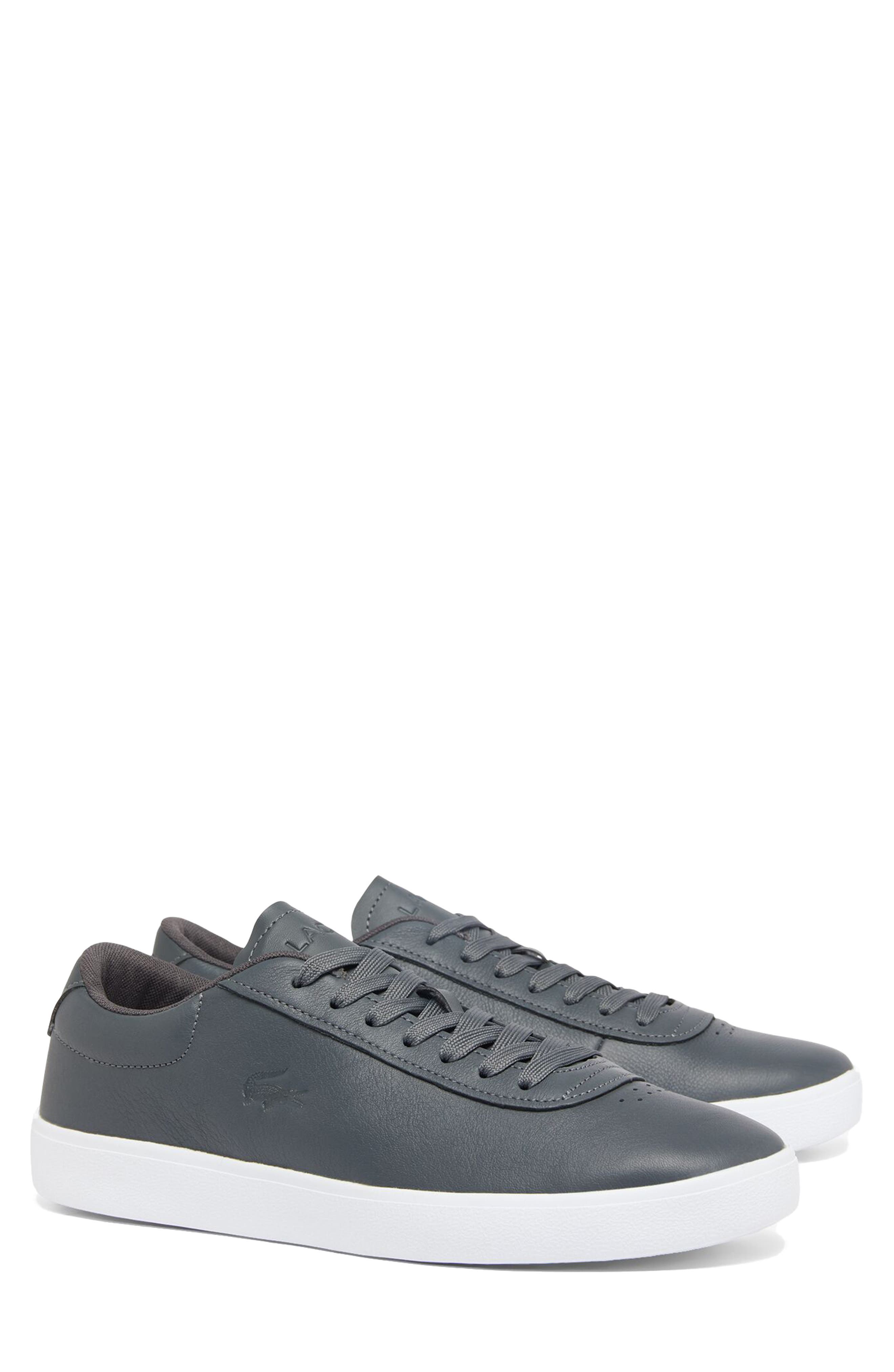 Lacoste Baseshot EVO 12 Sneaker, Alternate, color, Dark Grey/ White