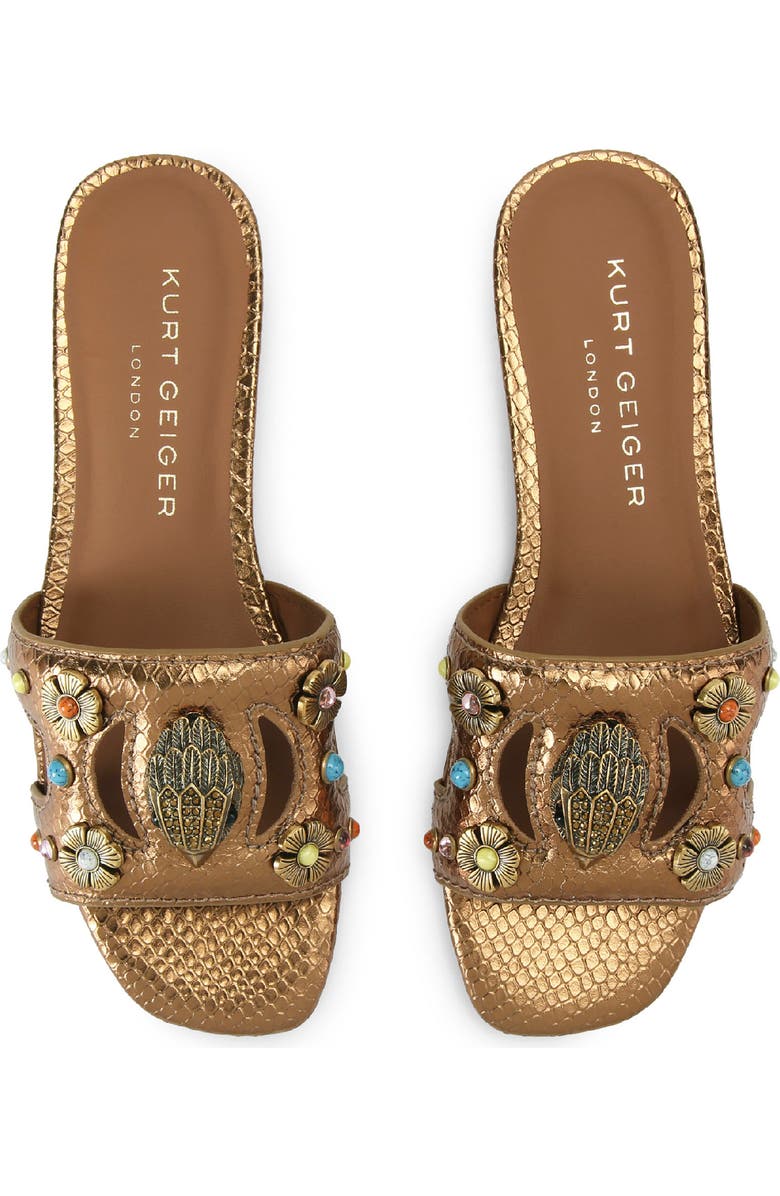 Kurt Geiger London Eagle Hardware Slide Sandal, Alternate, color, Open Brown