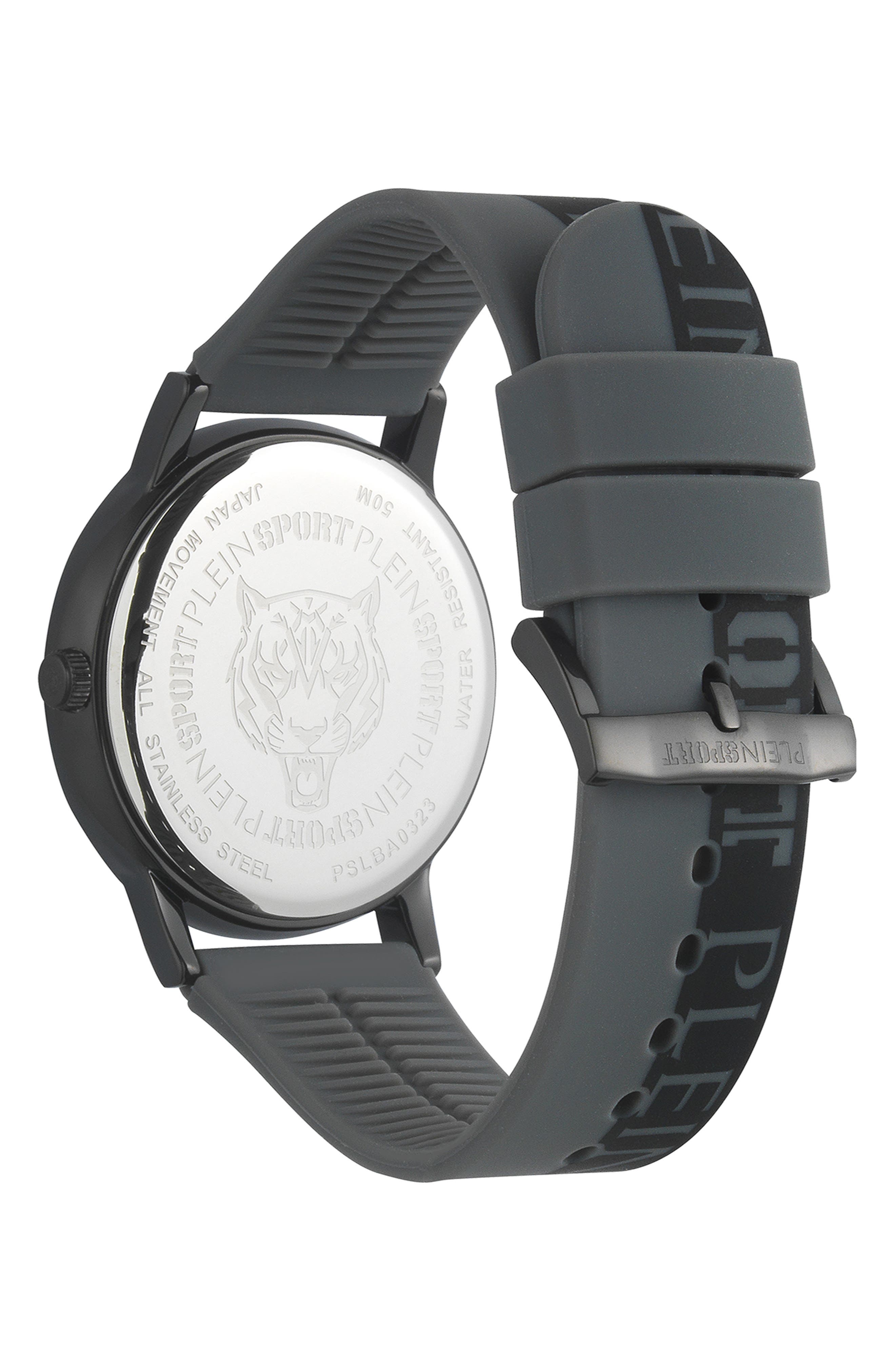 PLEIN SPORT Three-Hand Quartz Silicone Strap Watch, 44mm (Men ...
