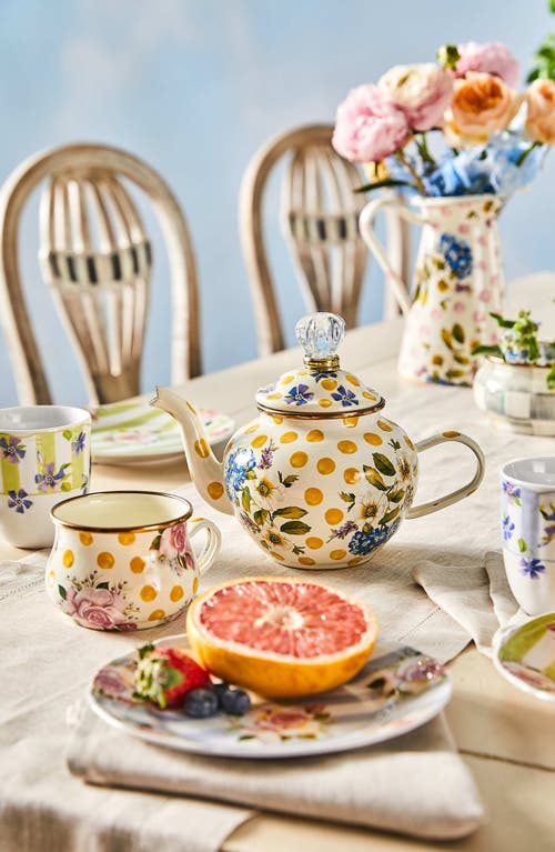 Mackenzie-childs Mackenzie Childs Wildflowers Nested High Tea Set