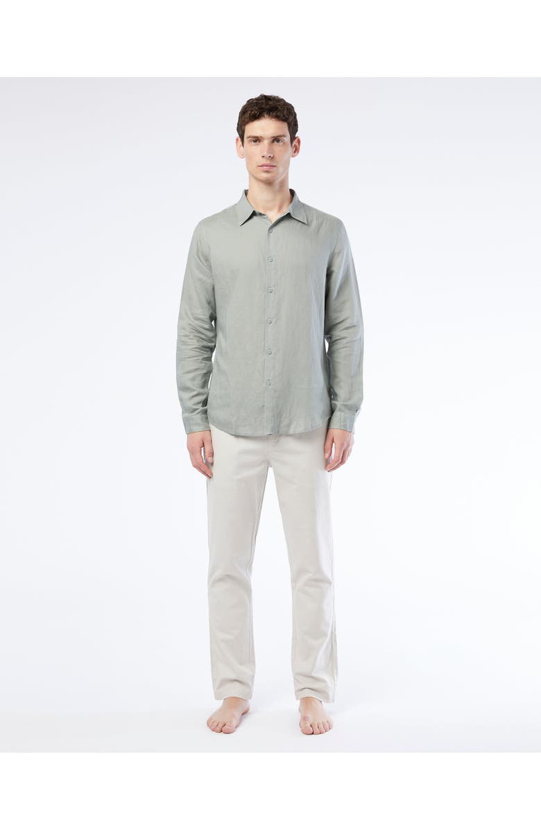 Onia Stretch Linen Traveler Pant, Alternate, color, Stone