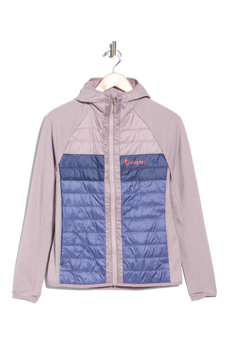 Capa Hybrid Insulated Hooded Jacket, Main, color, QUARTZ AND BLUE SMOKE