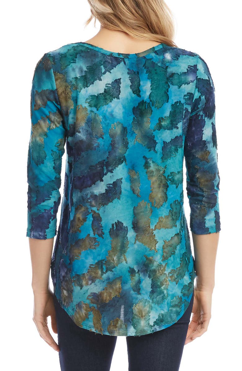 Karen Kane Tie Dye Shirttail Top, Alternate, color,