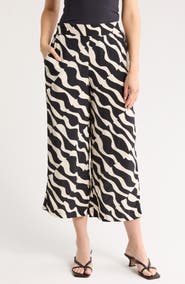 T Tahari Ankle Crop Wide Leg Palazzo Pants