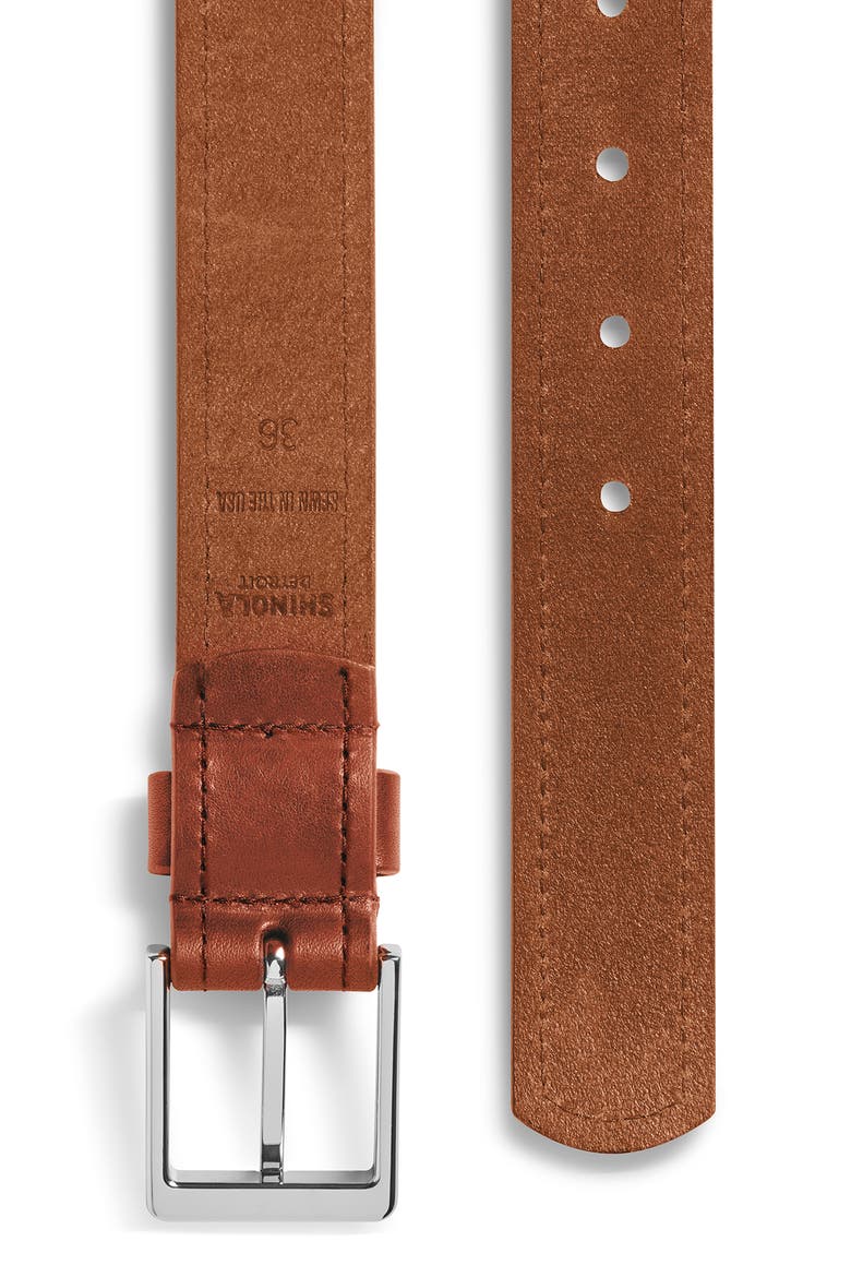 Leather Belt, Alternate, color, BROWN