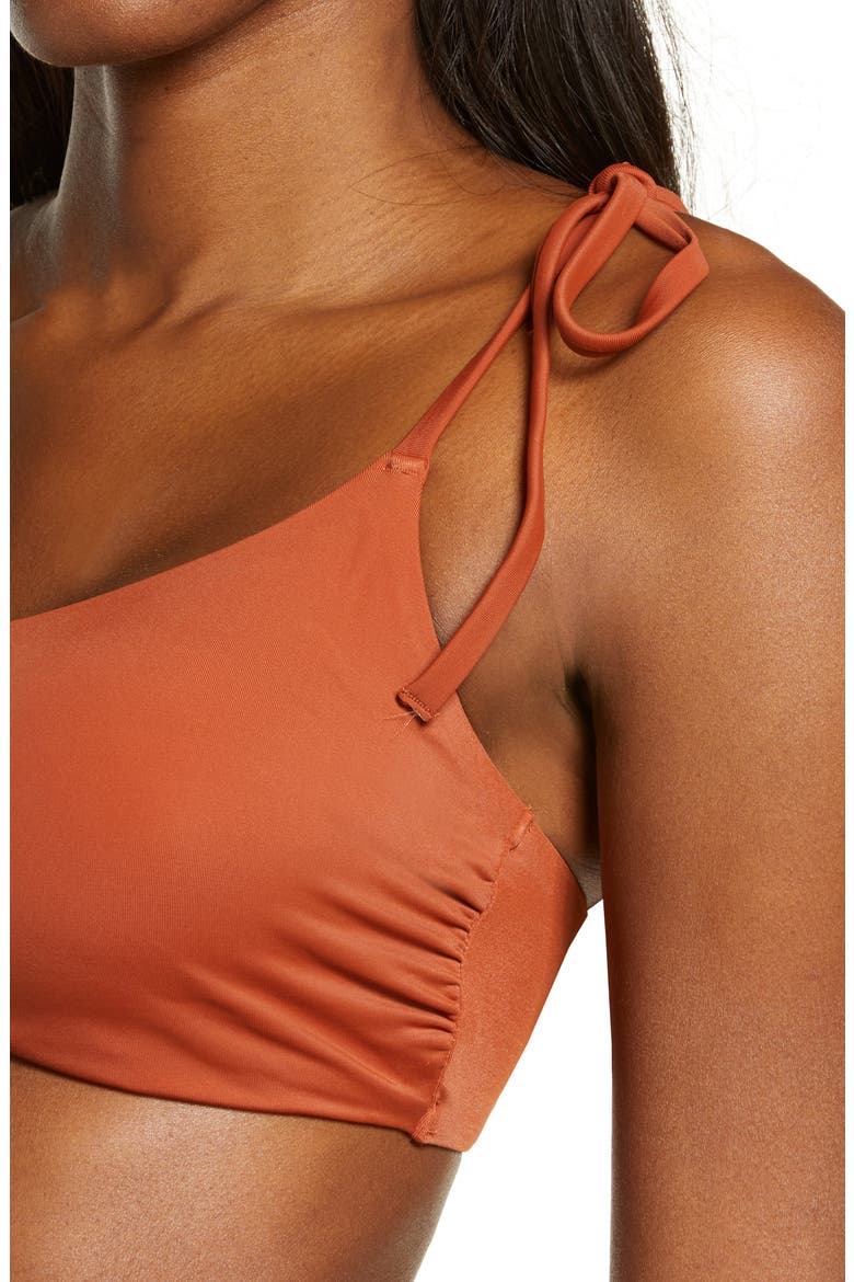 Easy Retro Tie Strap Bikini Top, Alternate, color, BROWN SPICE