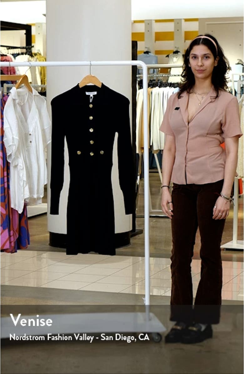 Lauper Variegated Rib Long Sleeve Knit Dress, sales video thumbnail