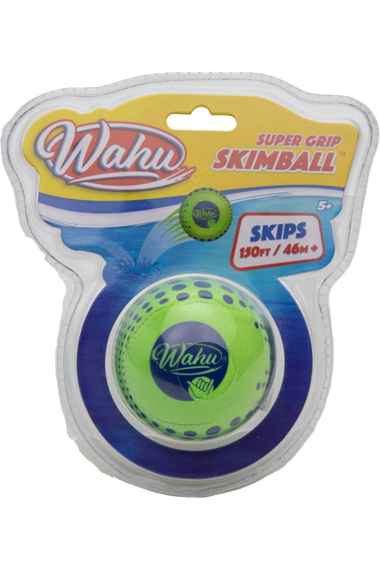 Super Grip Water Skipping Ball, 100% Waterproof Skimball for Pool Games,  Green, Main, color, None