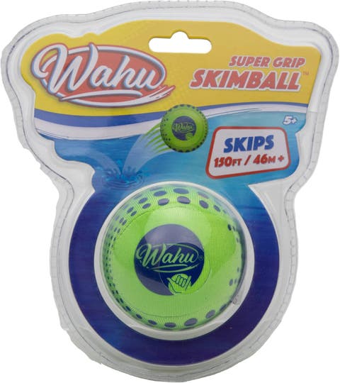 Super Grip Water Skipping Ball, 100% Waterproof Skimball for Pool Games,  Green