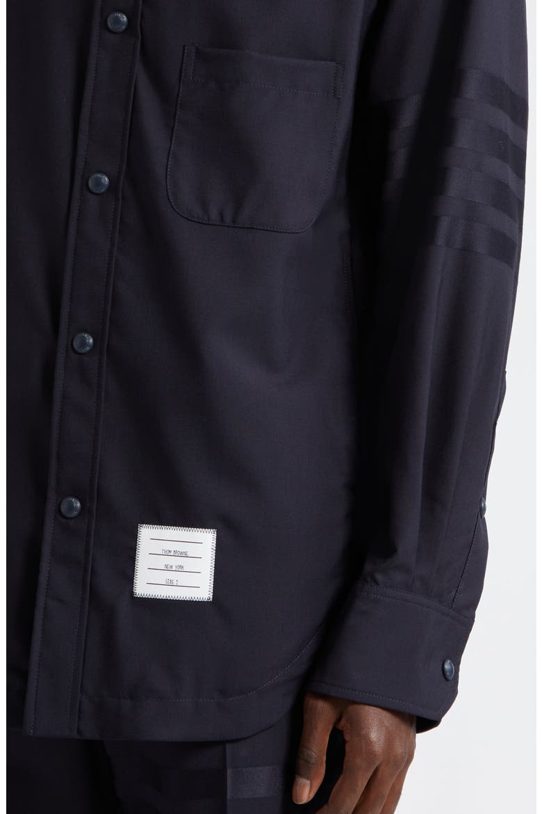 Four-Bar Slim Fit Wool Shirt, Alternate, color, DARK BLUE