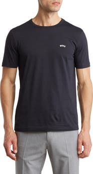 BOSS Cotton Curved Logo T-Shirt