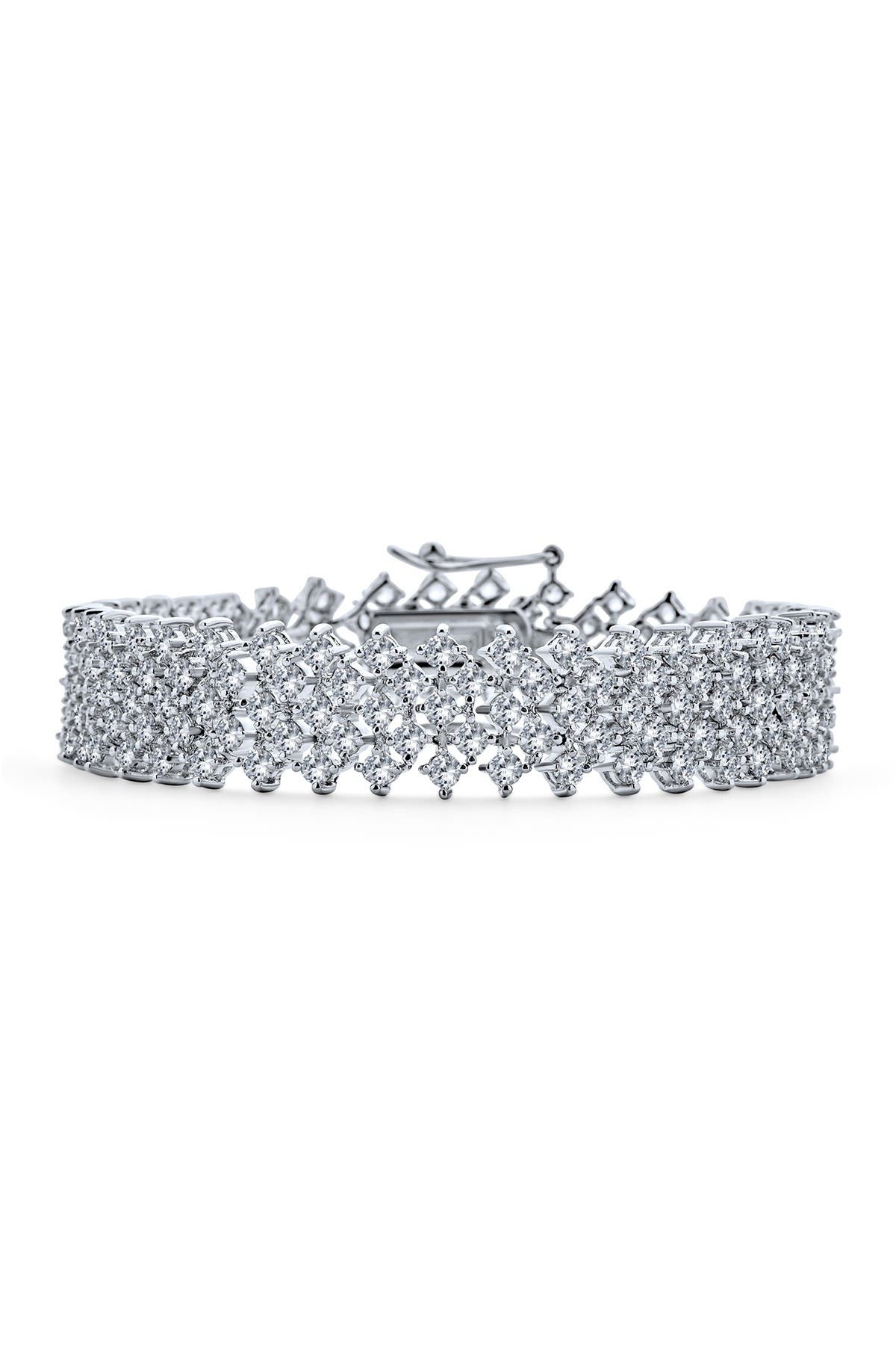 BLING JEWELRY Bridal Wide CZ Bracelet