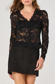 ASTR the Label Lace Button-Up Shirt