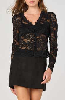 ASTR the Label Lace Button-Up Shirt