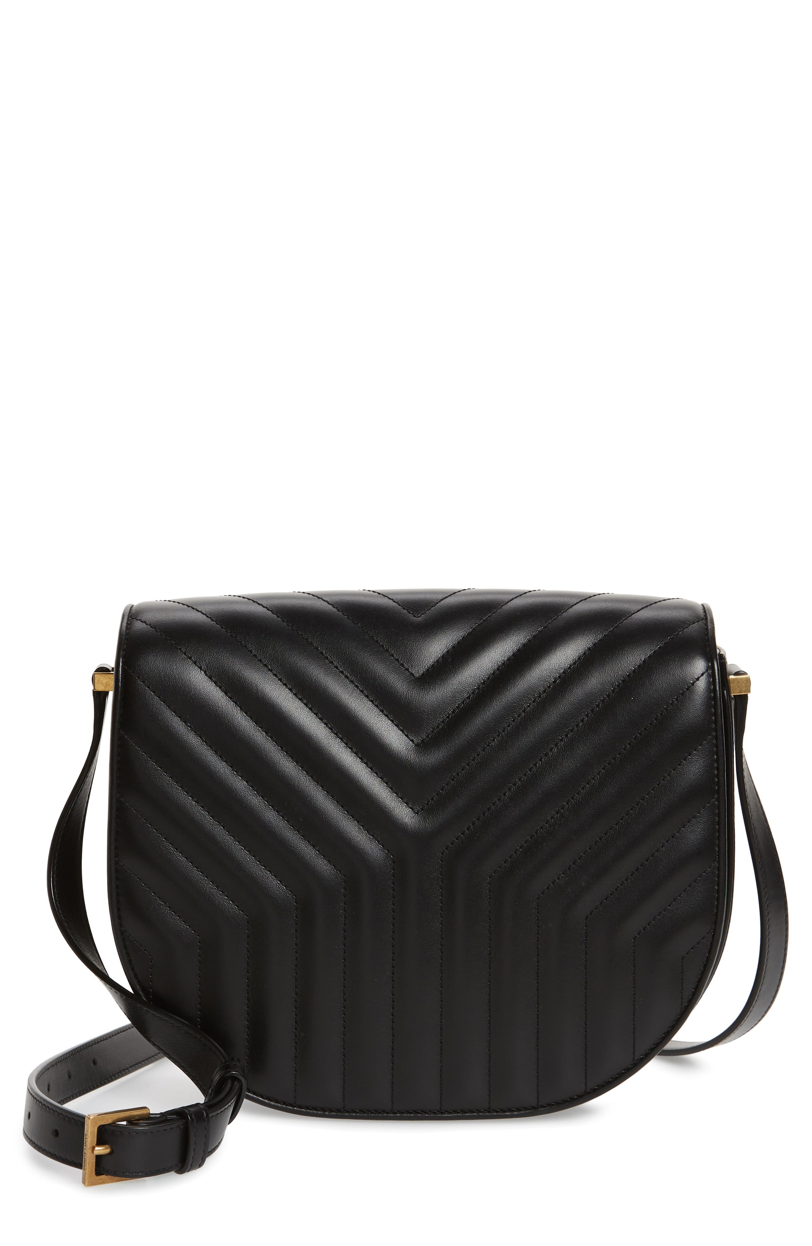 Saint Laurent Joan Quilted Leather Shoulder Bag, Main, color, 