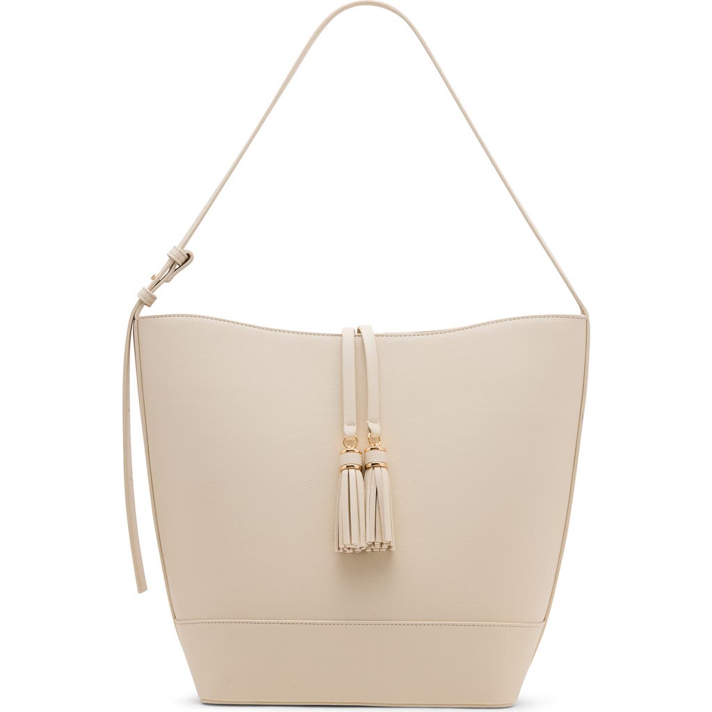 Shop Anne Klein Large Hobo Bag In Parchment