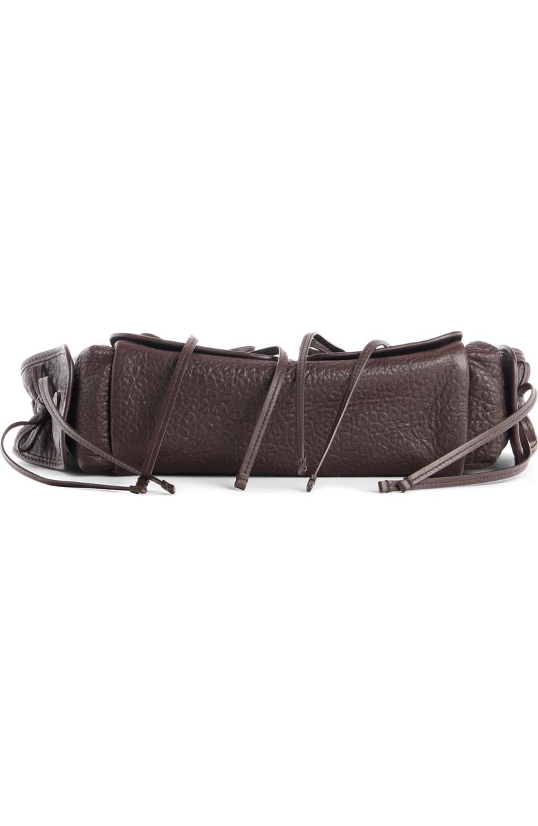 Acne Studios Multipocket Big Grainy Leather Shoulder Bag, Alternate, color, Chocolate Brown