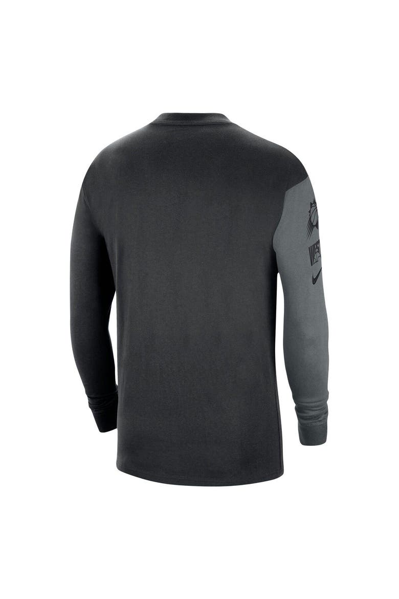 Men's Nike Black Phoenix Suns Courtside Versus Flight MAX90 Long Sleeve T-Shirt, Alternate, color, Black