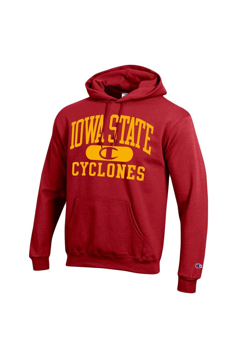 Men's Champion Cardinal Iowa State Cyclones Arch Pill Pullover Hoodie, Alternate, color, Cardinal
