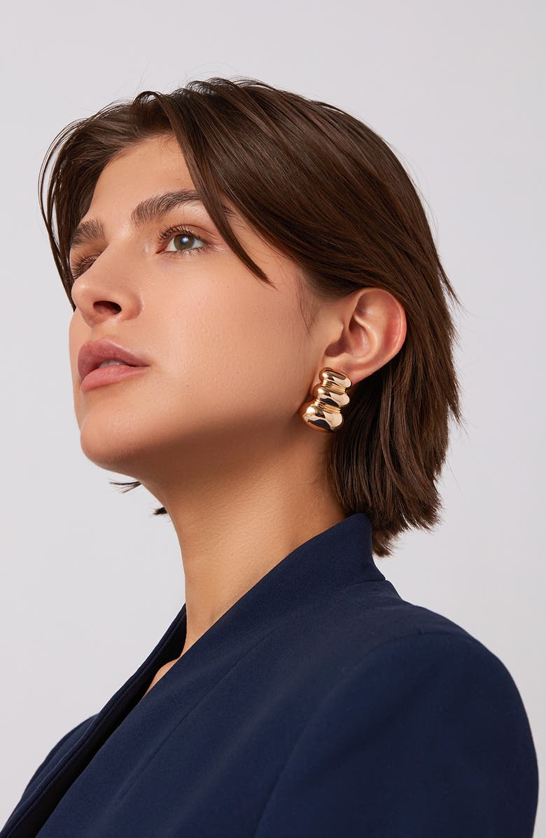 Jenny Bird Non-Stop Earrings, Alternate, color, High Polish Gold
