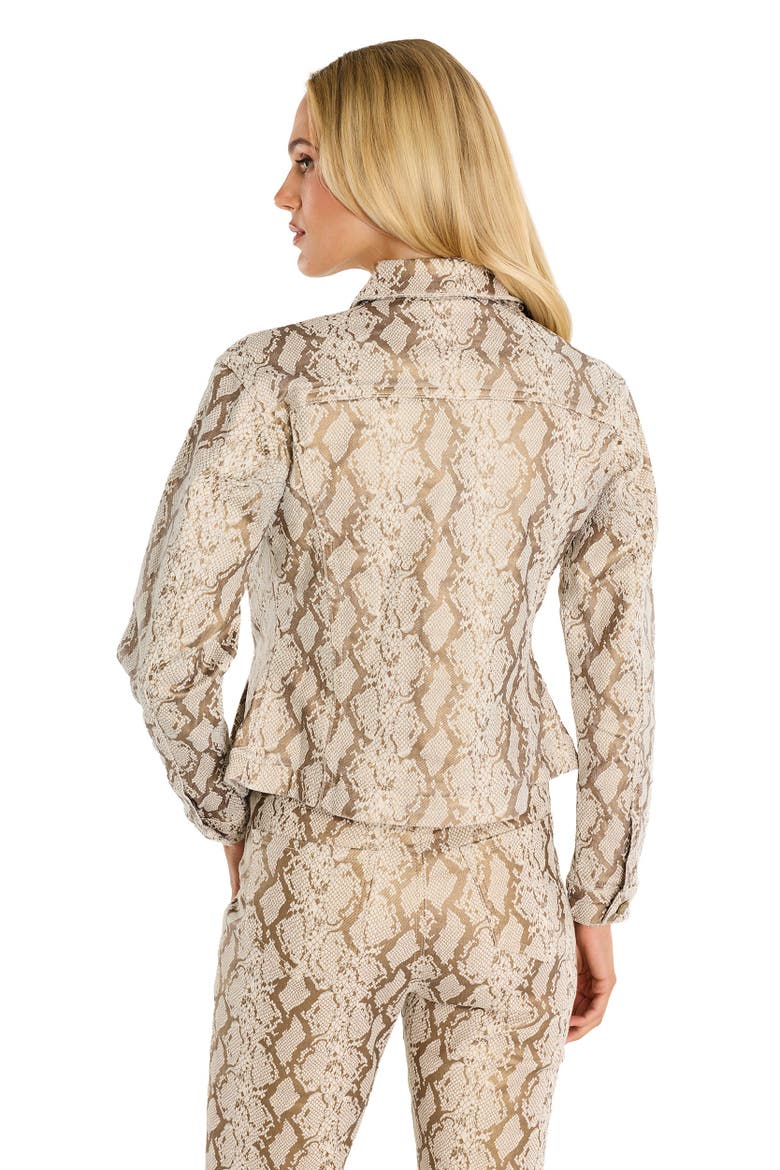 Bethanie Denim Jacket, Alternate, color, python