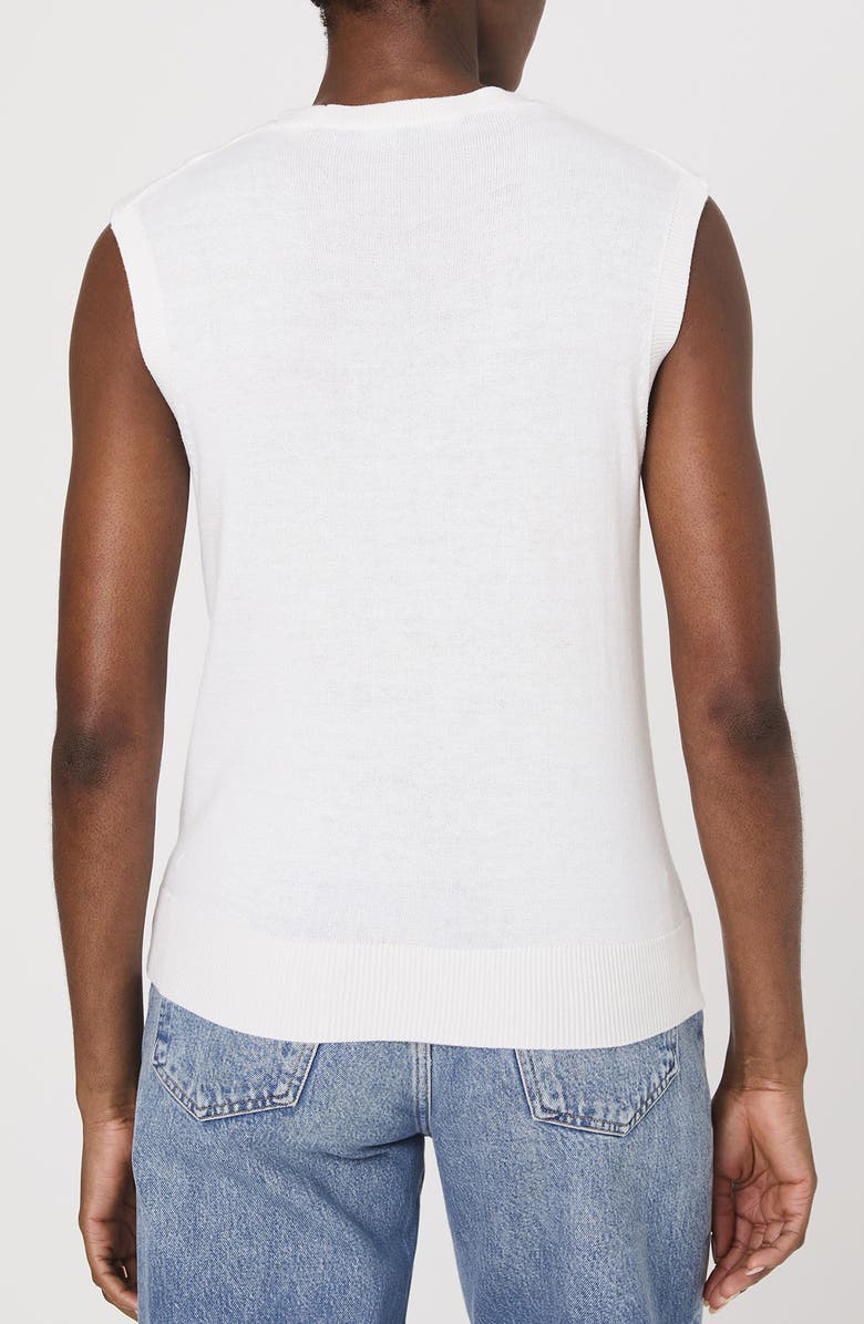 French Connection Scarf Accent Sleeveless Sweater, Alternate, color, Porcelain Cream