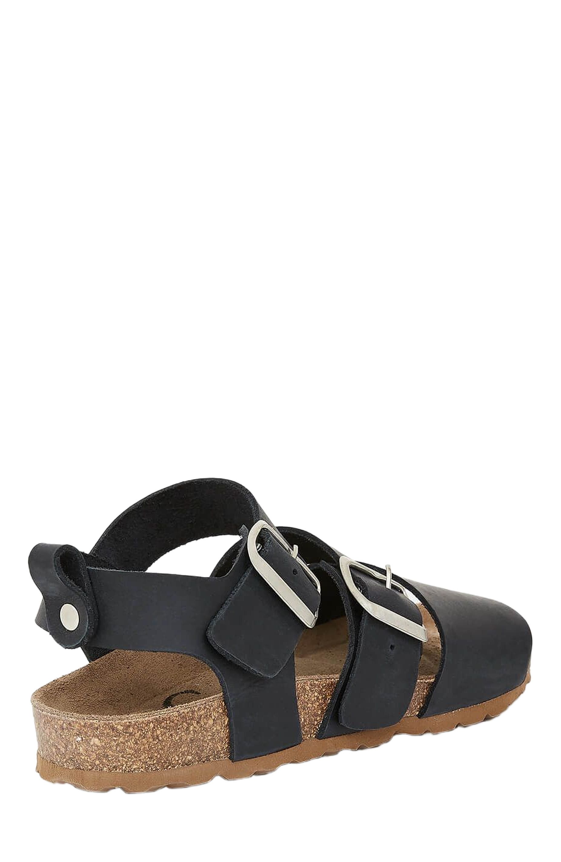 An elegant triple strap sandal, Alternate, color, NAVY