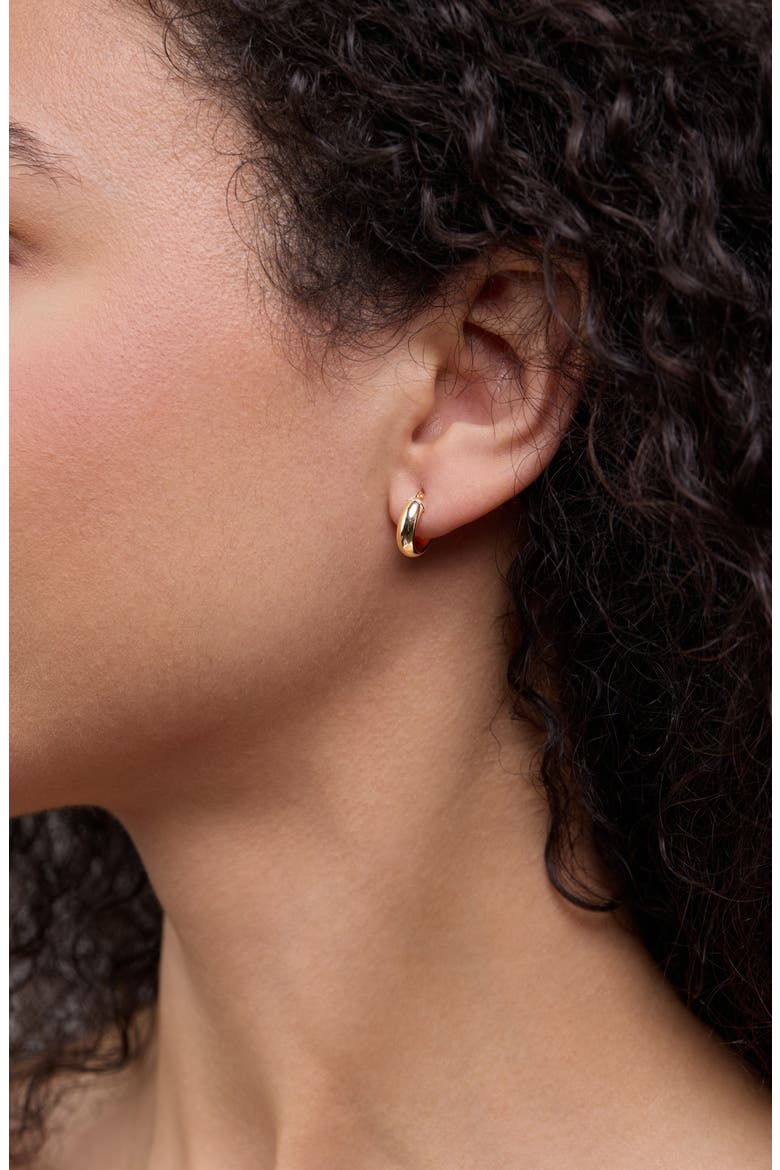 14K Gold Essentials Smooth Hoop Earrings (Online Trunk Show), Alternate, color, 14KY