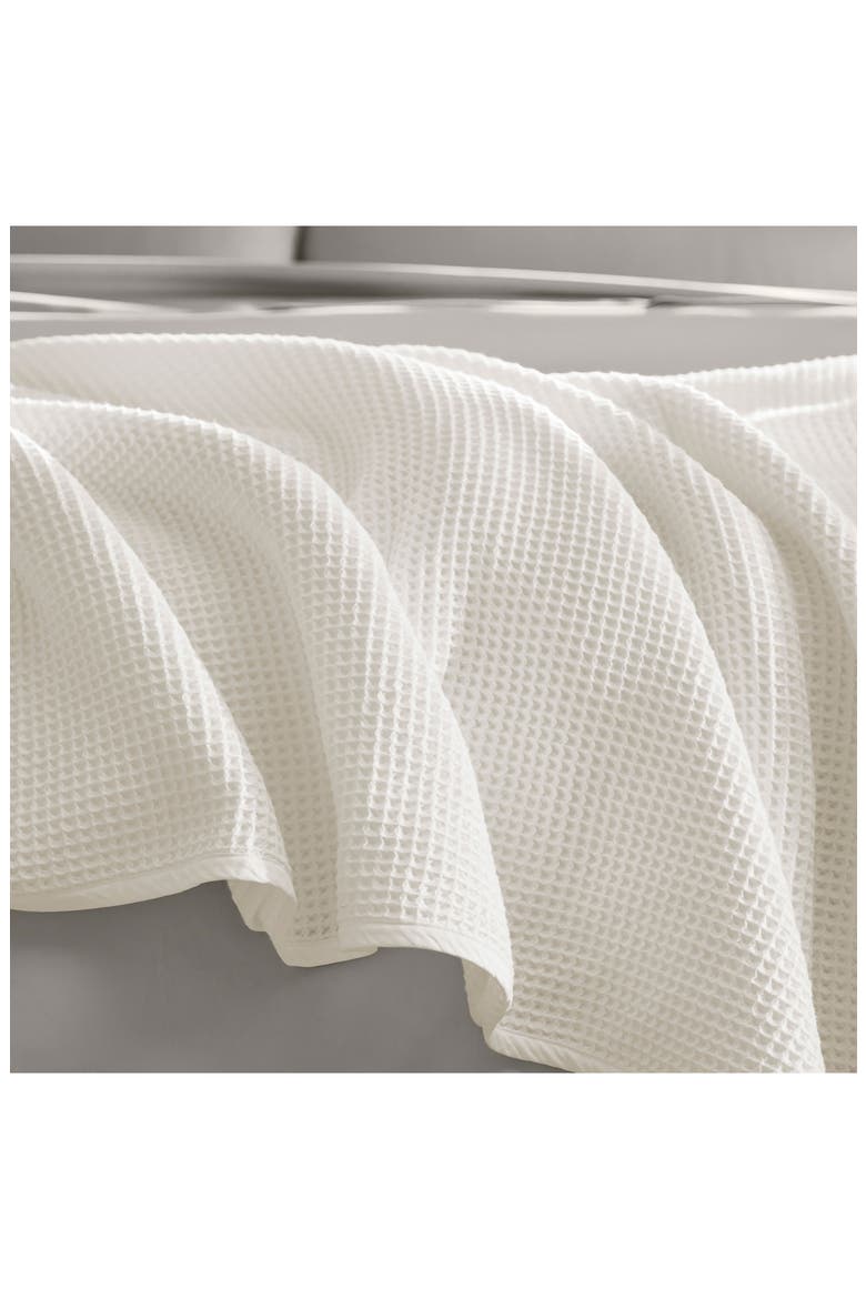 Waffle Organic Cotton Blanket, Alternate, color, WHITE