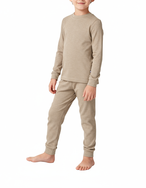 City Threads Kids'  Boys Soft & Cozy Thermal Long Johns 2-piece Set In Brown