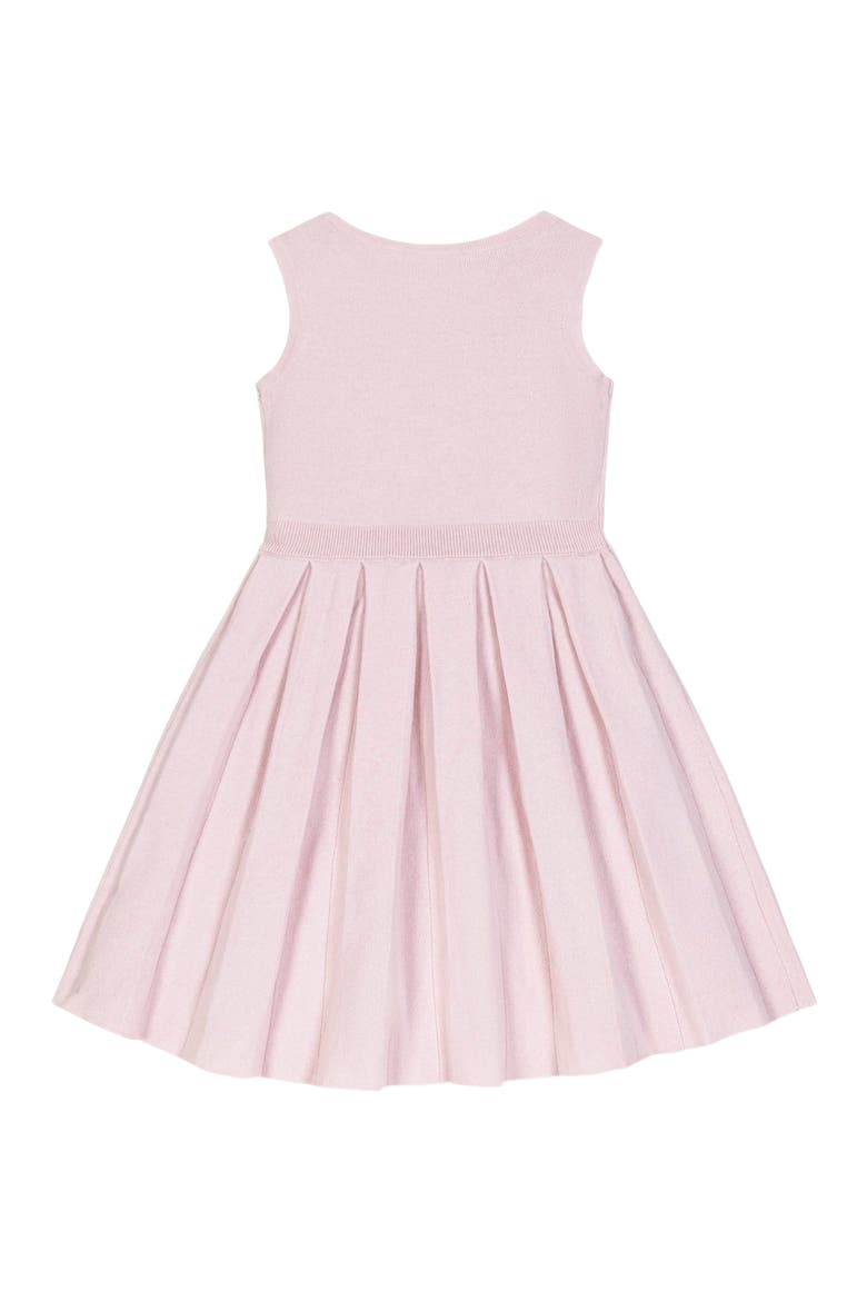 Girls' Organic Pleated Sweater Dress, Toddler, Alternate, color, Rose Marl