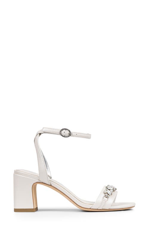 Donald Pliner Crystal Ankle Strap Sandal In White