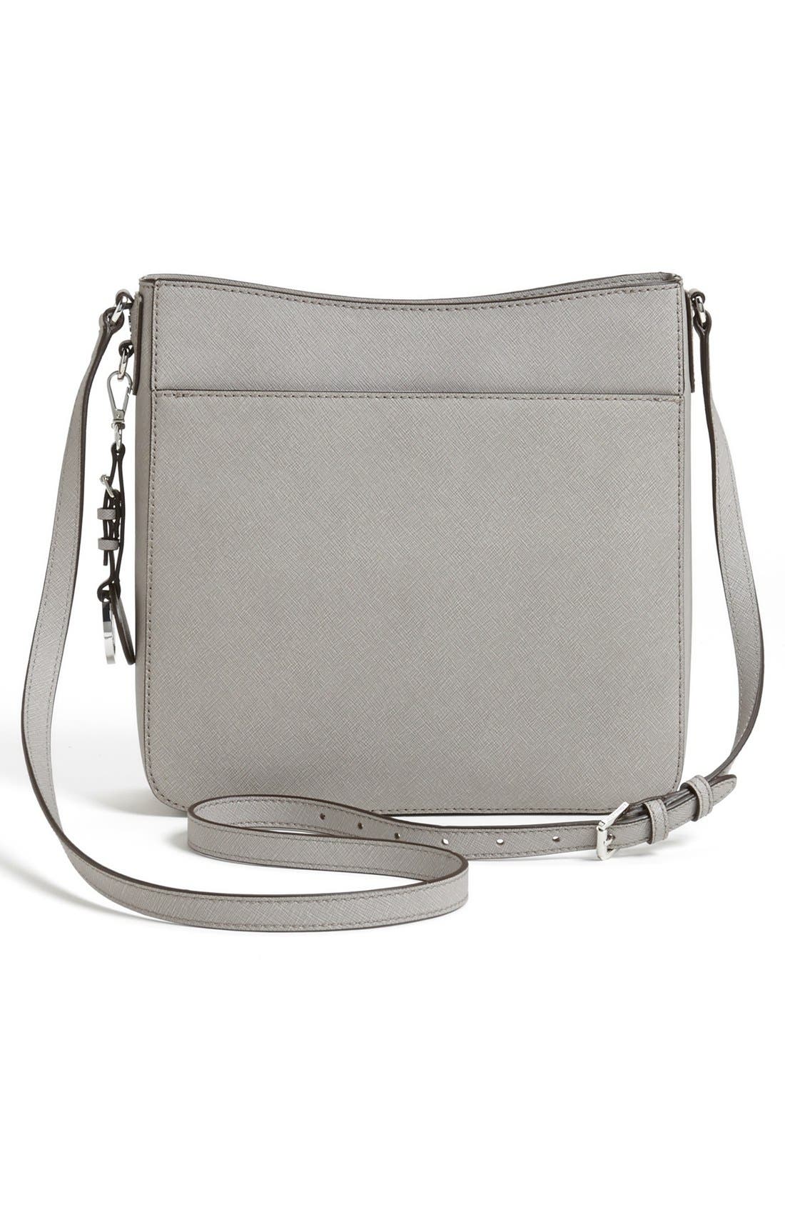 'Large Jet Set' Crossbody Bag, Alternate, color, PEARL GREY