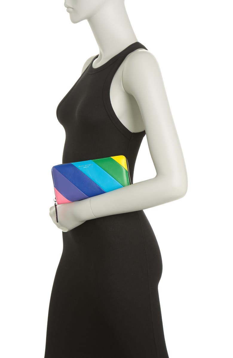 Kurt Geiger London Zip Around Leather Wallet, Alternate, color, 