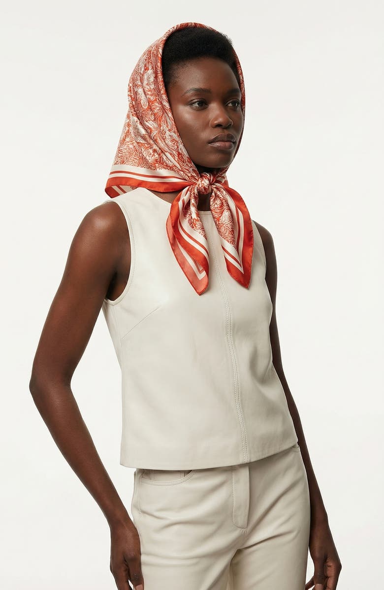 Jessie Zhao New York Terracotta Dream Double Sided Silk Scarf, Alternate, color, Pink