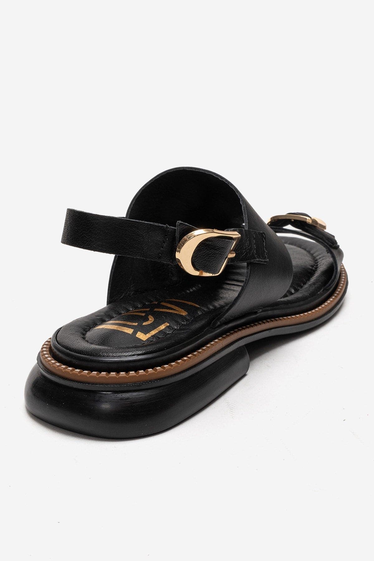 Forever & Always Shoes Cruel Leather Sandal, Alternate, color, Black