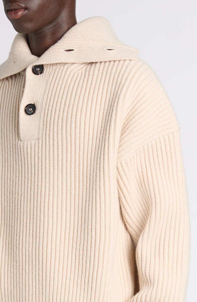 McQueen Funnel Neck Wool & Cashmere Sweater, Alternate, color, 