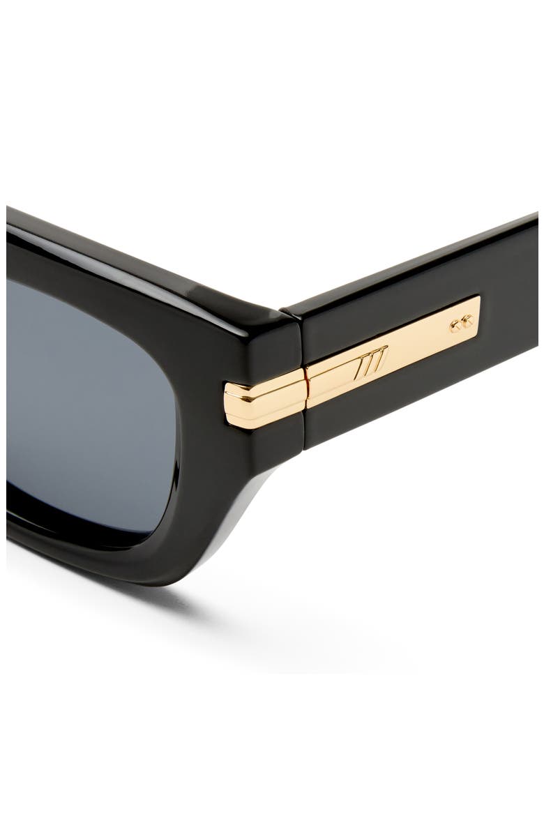Cubito 51mm Polarized Square Sunglasses, Alternate, color, BLACK / SMOKE MONO POLARIZED
