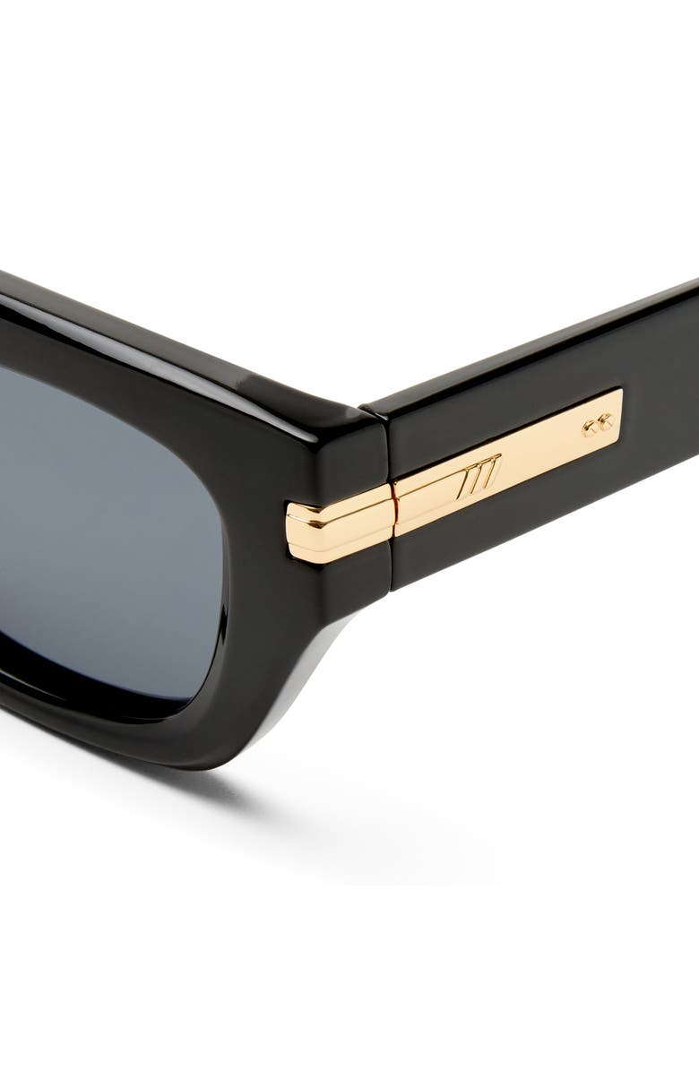 Le Specs Cubito 51mm Polarized Square Sunglasses, Alternate, color, Black / Smoke Mono Polarized