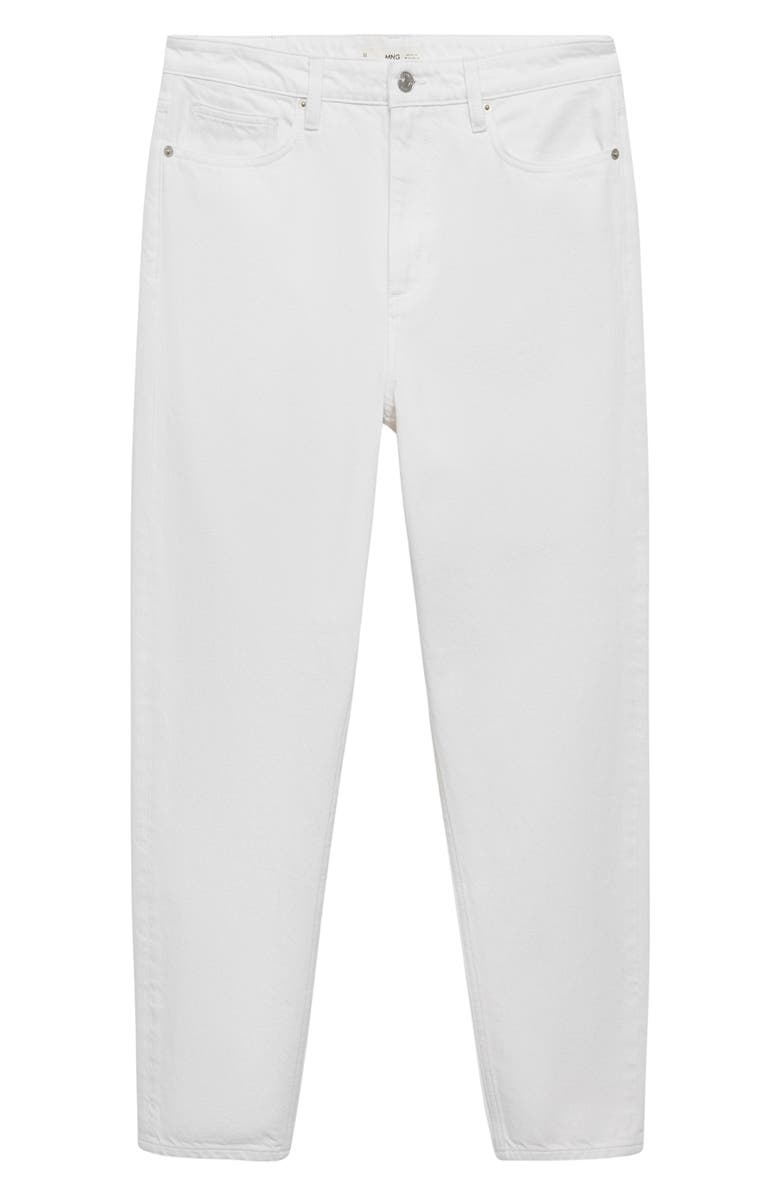 MANGO Crop Tapered Jeans, Alternate, color, Off White