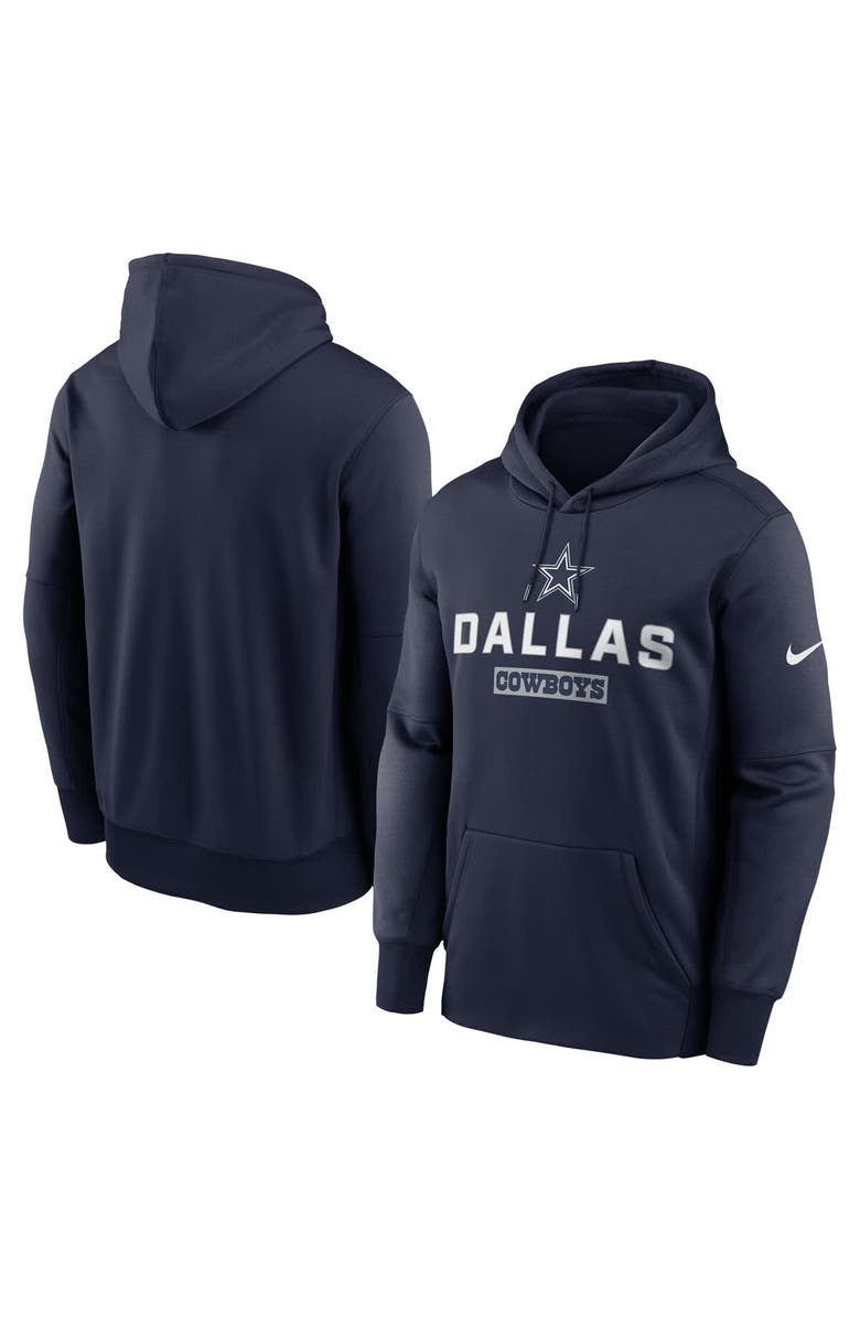 Nike Men's Nike Navy Dallas Cowboys Toss Sweep Performance Pullover Hoodie, Main, color, 