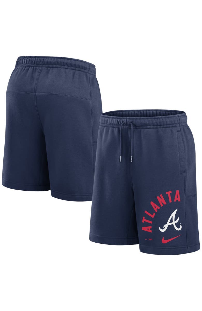 Nike Men's Nike Navy Atlanta Braves Arched Kicker Shorts, Main, color,