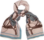 SAACHI Horse Lover Reversible Print Scarf