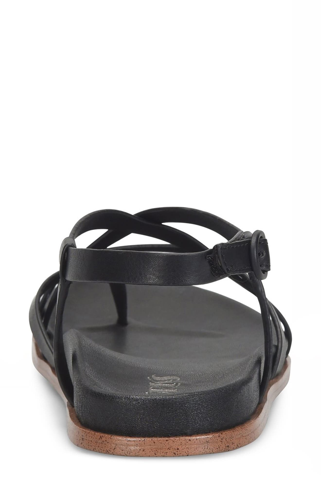 KORKS Arica Toe Loop Sandal, Alternate, color, Black